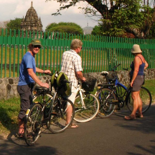 Cycling to Prambanan
